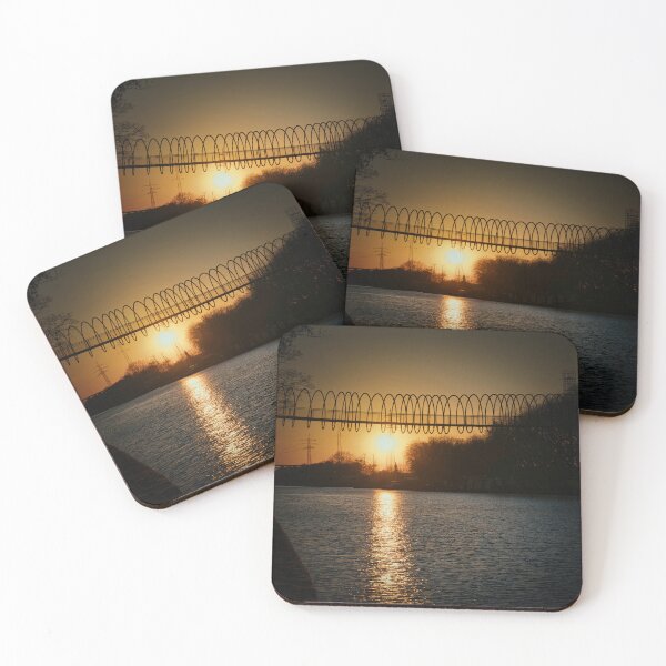 Item preview, Sunset at the Slinky Springs to Fame Bridge in Oberhausen designed and sold by Ruhrpottpicture.