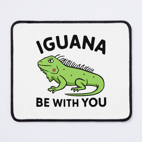 Item preview, Iguana Be With You! Cute Iguana Pun Black designed and sold by PMCreative.