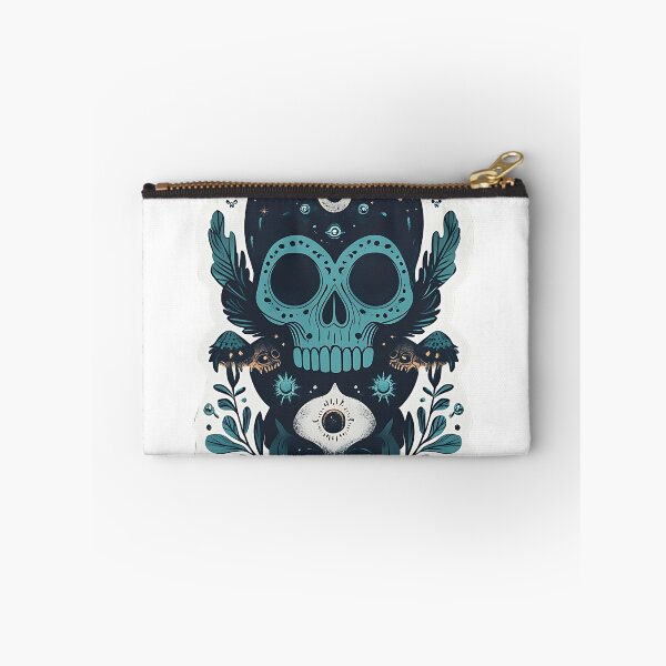 Item preview, Cosmic Skull Art Sticker - Mystical Night Design with Blue Ghostly Elements designed and sold by Creet-Design.