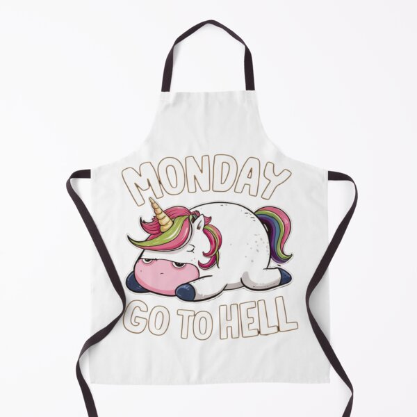 Item preview, Monday, go to hell, Unicorn, funnyfits70, Humor, Funny designed and sold by FunnyFits70.