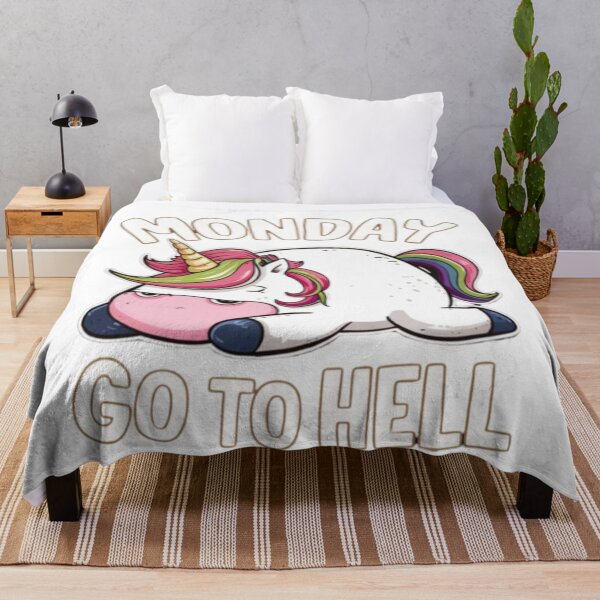 Item preview, Monday, go to hell, Unicorn, funnyfits70, Humor, Funny designed and sold by FunnyFits70.