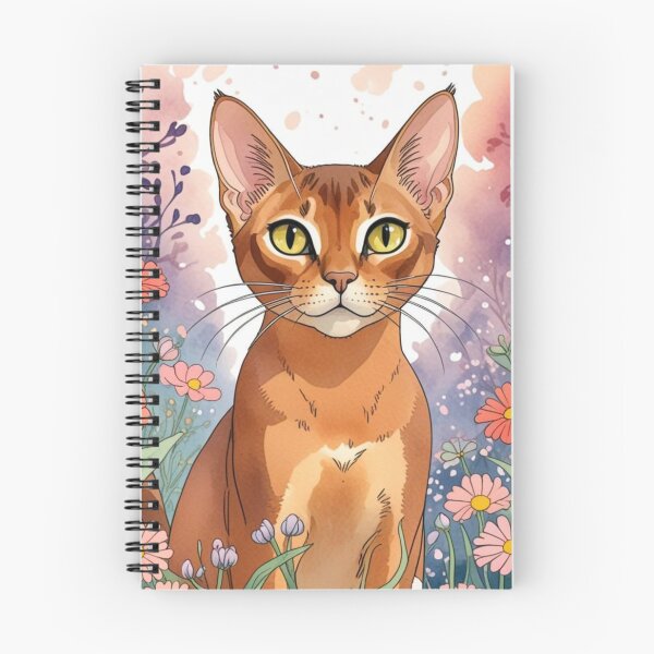 Item preview, Cute Abyssinian Cat, Floral Kitten for Animal Lovers Fun designed and sold by LunarFern.
