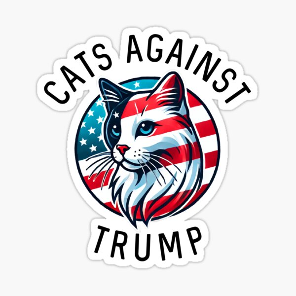 Item preview, Cats Against Trump Red White and Blue Cat Protest  designed and sold by The Junto Shop.