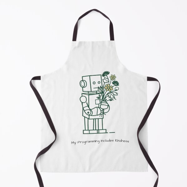 Item preview, Kind Robot with Flowers - Programming Includes Kindness designed and sold by Touched by Starlight.
