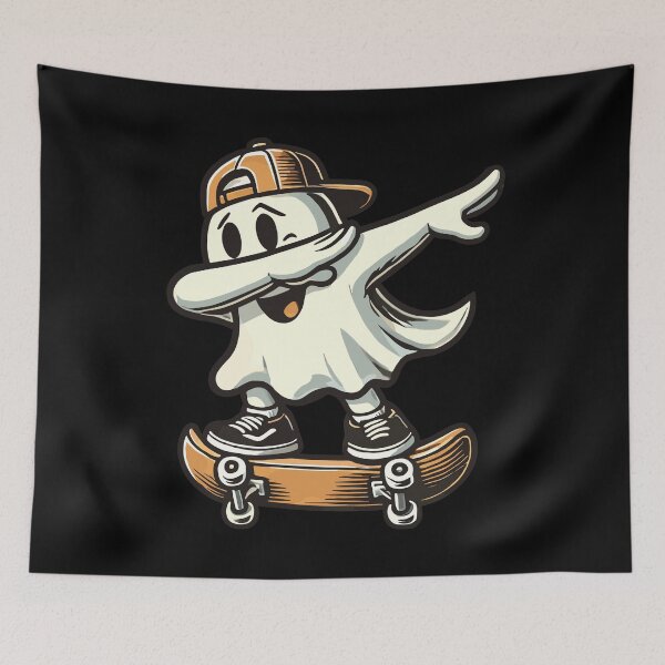 Item preview, Skateboaring Dabbing Ghost Skateboard Dab designed and sold by LuminOrb.