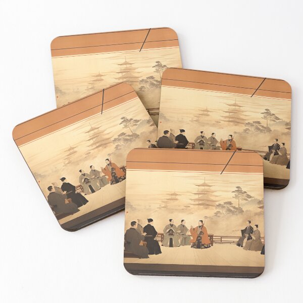 Item preview, Ukiyo-e - Daimyo Meeting designed and sold by KootenayDesigns.