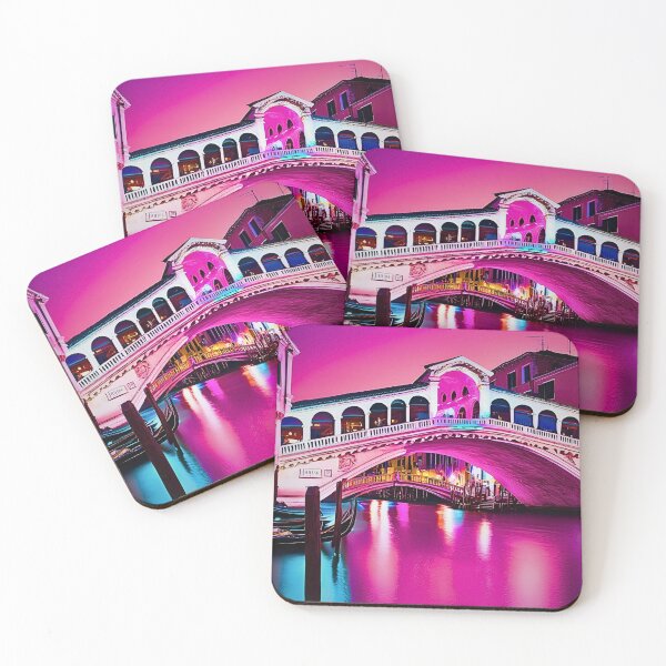 Item preview, VENICE RIALTO BRIDGE NEON SKYLINE designed and sold by milestotreasure.