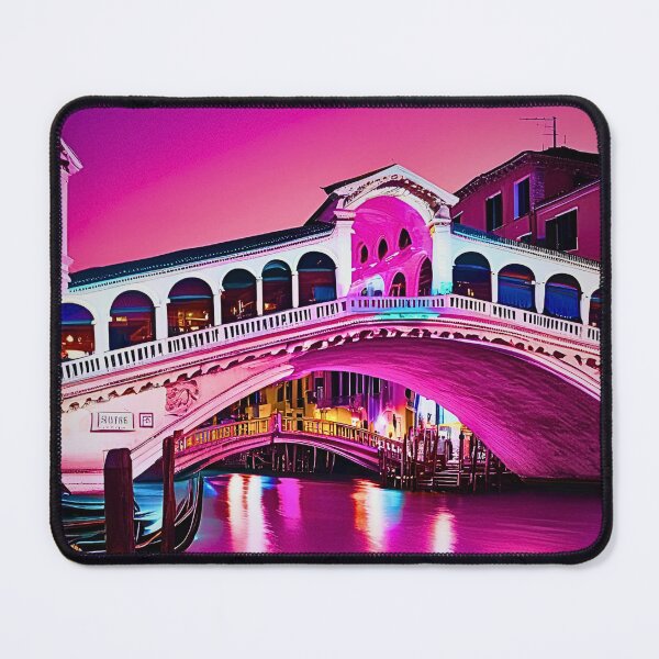 Item preview, VENICE RIALTO BRIDGE NEON SKYLINE designed and sold by milestotreasure.