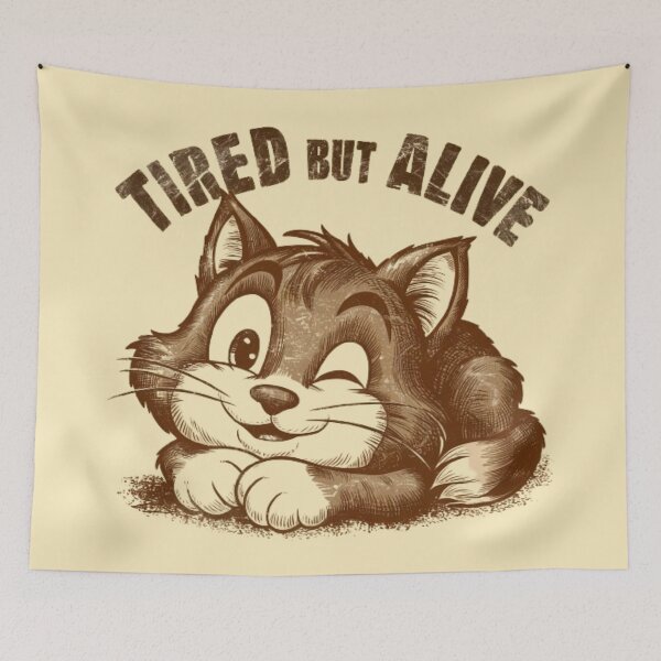 Item preview, Cat - Tired but alive. designed and sold by 123ks.