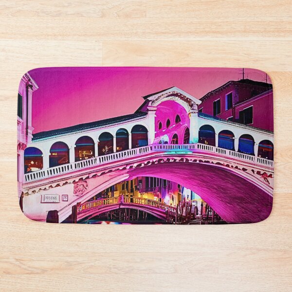 Item preview, VENICE RIALTO BRIDGE NEON SKYLINE designed and sold by milestotreasure.