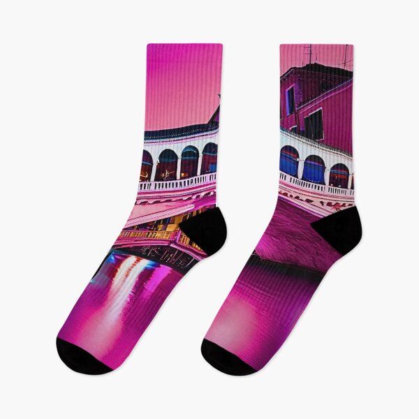 Item preview, VENICE RIALTO BRIDGE NEON SKYLINE designed and sold by milestotreasure.