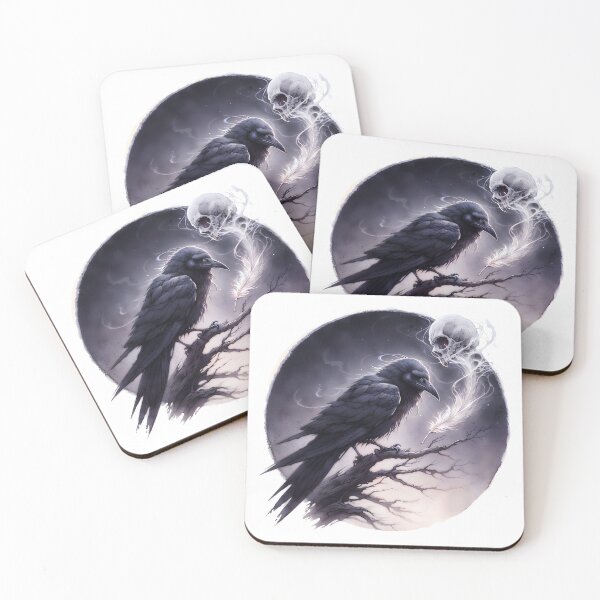 Item preview, Lone Raven On A Skull designed and sold by RubisLeaf.