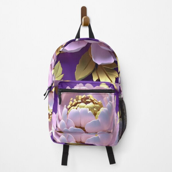 Item preview, peony gold and purple designed and sold by Rainbow Paws Garden.