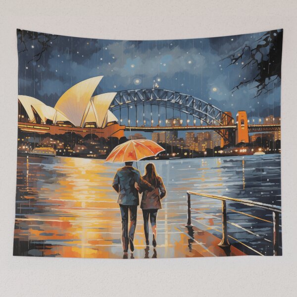 Item preview, Couple in the Rain in Sydney designed and sold by Rtymer.