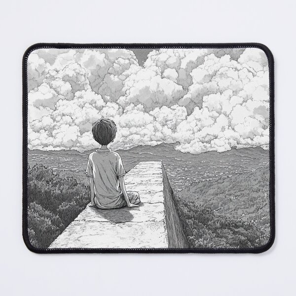 Item preview, Sunlit Longing – black and white melancholic manga anime boy designed and sold by ForsakenFrames.