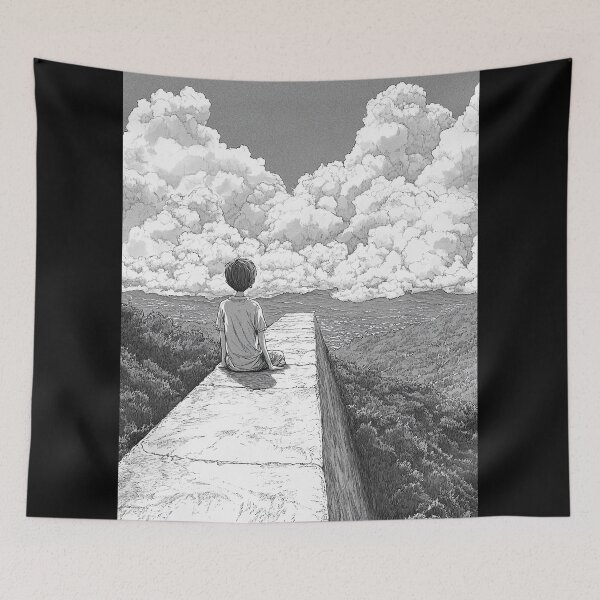Item preview, Sunlit Longing – black and white melancholic manga anime boy designed and sold by ForsakenFrames.