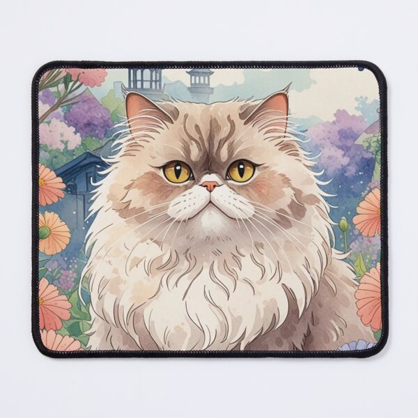 Item preview, Cute Persian Cat, Floral Kitten for Animal Lovers Fun designed and sold by LunarFern.