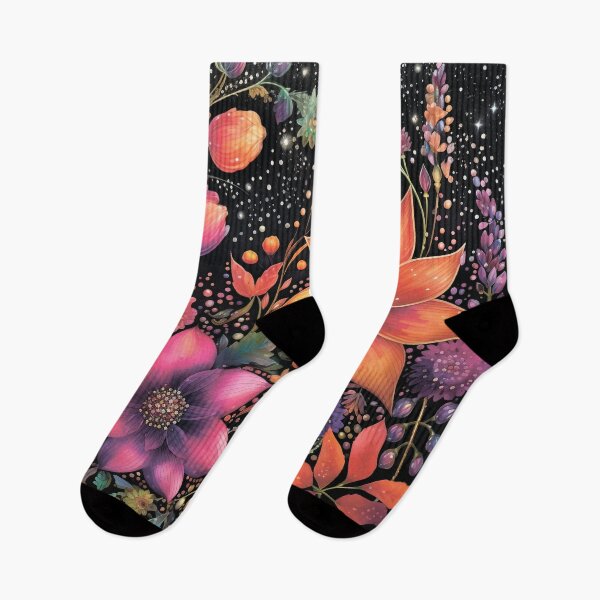 Item preview, Floral pattern. Colorful flowers on a black background.Field of flowers. designed and sold by MagelliShop.