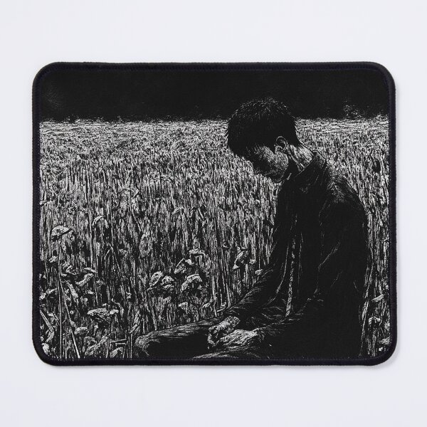 Item preview, The Weight of Silence – black and white melancholic manga anime boy designed and sold by ForsakenFrames.