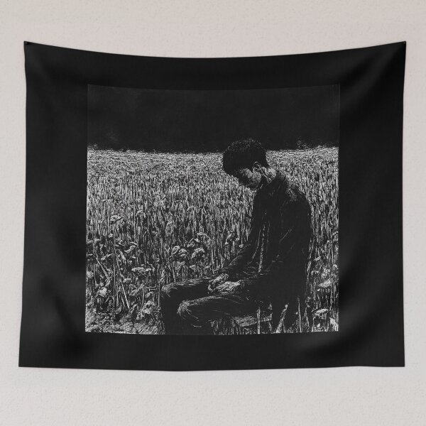 Item preview, The Weight of Silence – black and white melancholic manga anime boy designed and sold by ForsakenFrames.