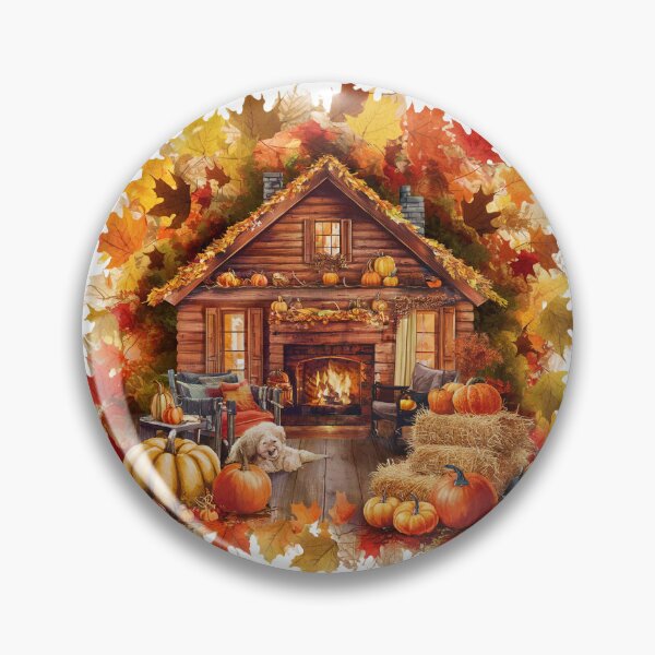 Item preview, Autumn vibes design calm leaves house  designed and sold by Newhyperion.