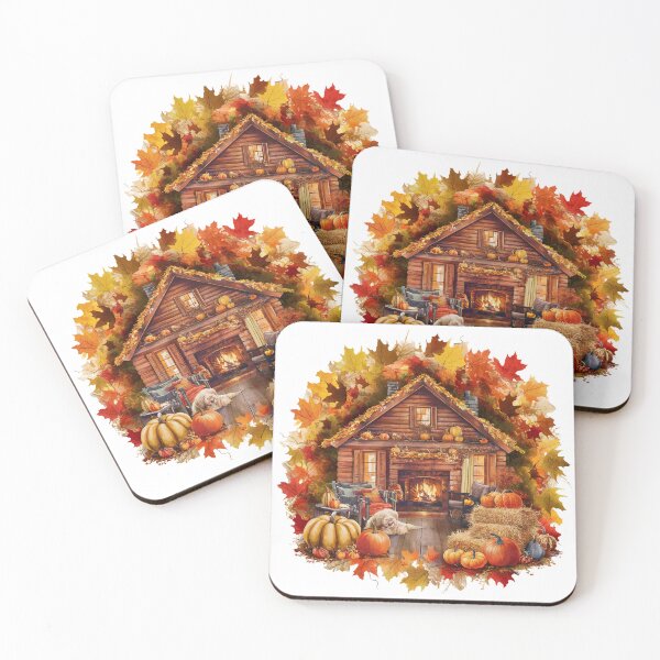 Item preview, Autumn vibes design calm leaves house  designed and sold by Newhyperion.