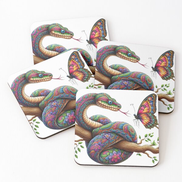 Item preview, Unexpected Encounter: Snake and Butterfly designed and sold by Migue Design.