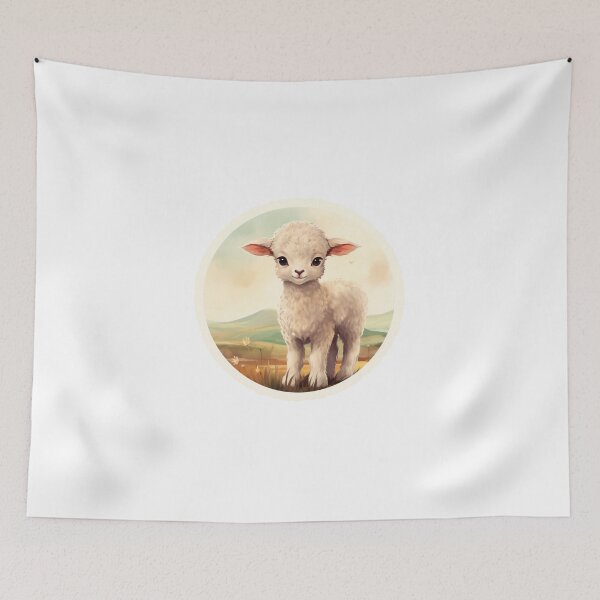 Item preview, Cute lamb // little lamb // flowers // majestic // lamb poster // baby lamb designed and sold by SMARTKIT  DESIGNAGENCY.