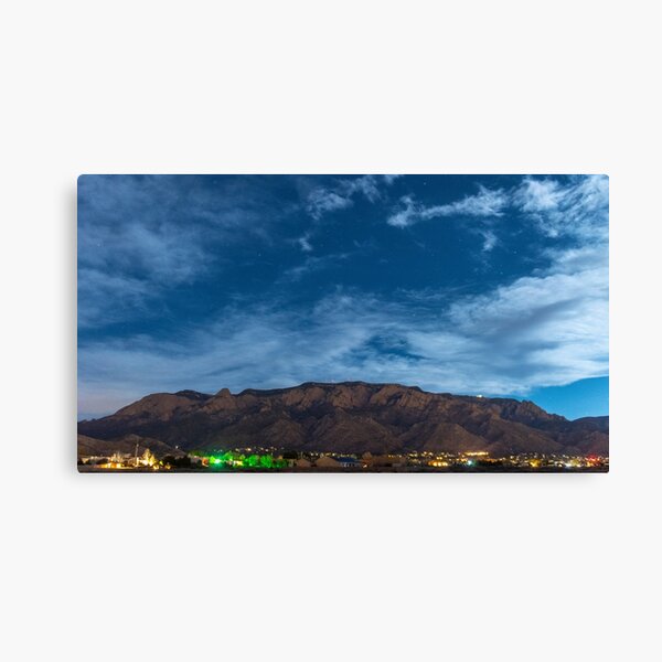 Sandia Mountains at NIght Canvas Print