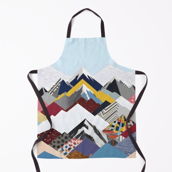 Item preview, Snowcap Mountains, Graphic Collage Abstract, Eclectic Textures Patterns, Geometric Shapes Nature Landscape Winter Contemporary Art Print designed and sold by 83oranges.com.