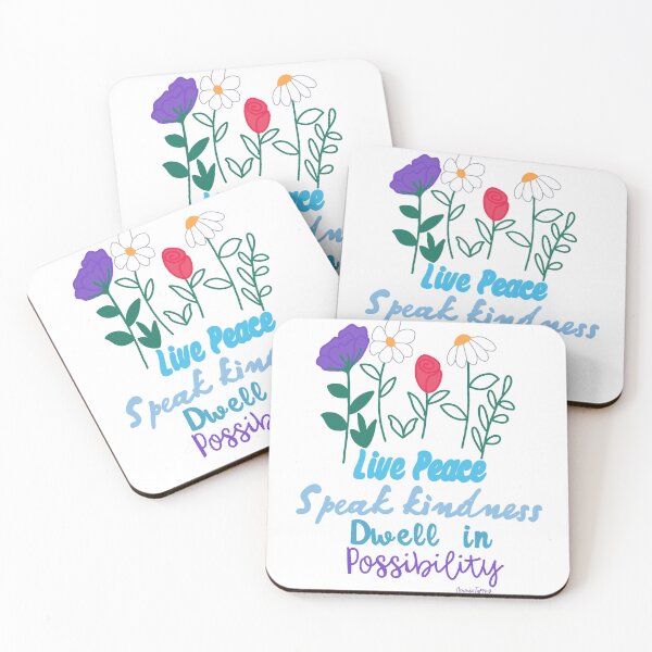 Item preview, Live Peace, Speak Kindness, Dwell in Possibility - Amanda Tapping designed and sold by NatLeBrunDesign.