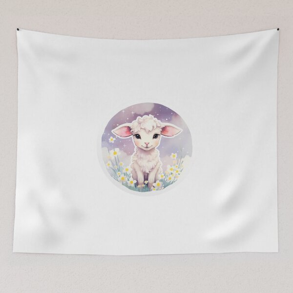 Item preview, Cute lamb // little lamb // flowers // majestic // lamb poster // baby lamb designed and sold by SMARTKIT  DESIGNAGENCY.