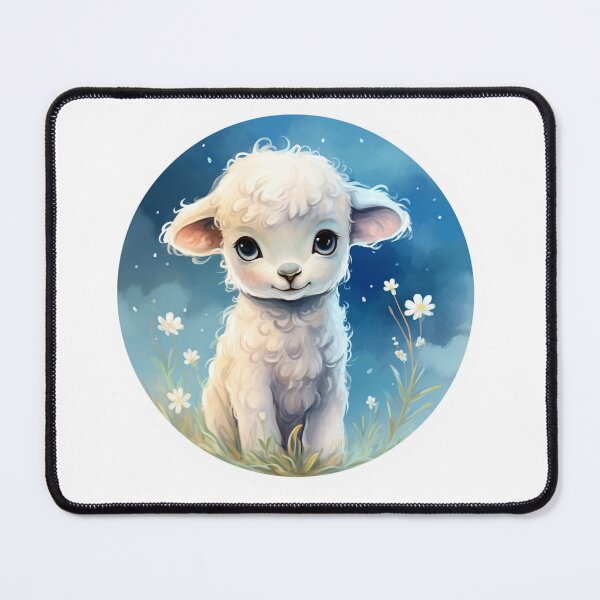 Item preview, Cute lamb // little lamb // flowers // majestic // lamb poster // baby lamb designed and sold by SMARTKIT DESIGNAGENCY.
