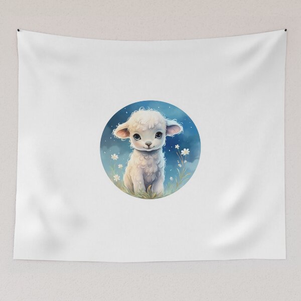 Item preview, Cute lamb // little lamb // flowers // majestic // lamb poster // baby lamb designed and sold by SMARTKIT  DESIGNAGENCY.