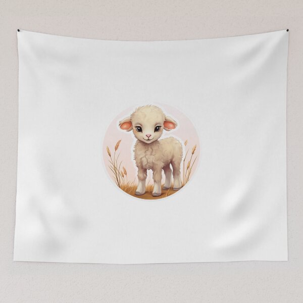 Item preview, Cute lamb // little lamb // flowers // majestic // lamb poster // baby lamb designed and sold by SMARTKIT  DESIGNAGENCY.