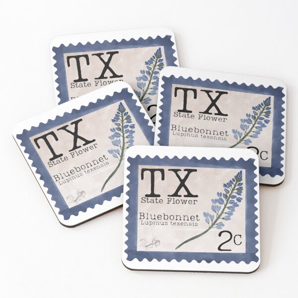 Item preview, Texas Bluebonnet: Texas State Flower Stamp designed and sold by Marguerite Artistry.