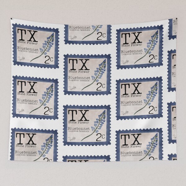 Item preview, Texas Bluebonnet: Texas State Flower Stamp designed and sold by Marguerite Artistry.