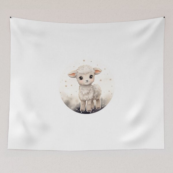 Item preview, Cute lamb // little lamb // flowers // majestic // lamb poster // baby lamb designed and sold by SMARTKIT  DESIGNAGENCY.