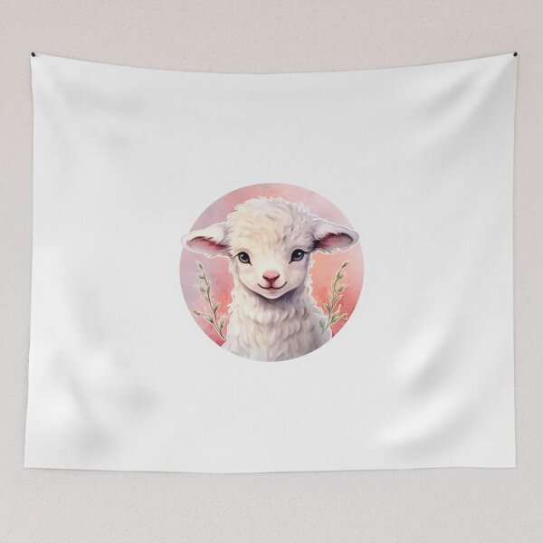 Item preview, Cute lamb // little lamb // flowers // majestic // lamb poster // baby lamb designed and sold by SMARTKIT  DESIGNAGENCY.