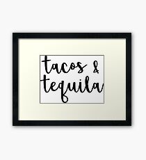 tacos & tequila Framed Print