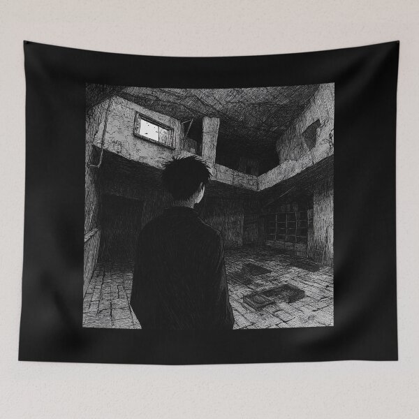 Item preview, Search for Serenity – black and white melancholic manga anime boy designed and sold by ForsakenFrames.
