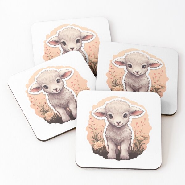 Item preview, Cute lamb // little lamb // flowers // majestic // lamb poster // baby lamb designed and sold by SMARTKIT  DESIGNAGENCY.