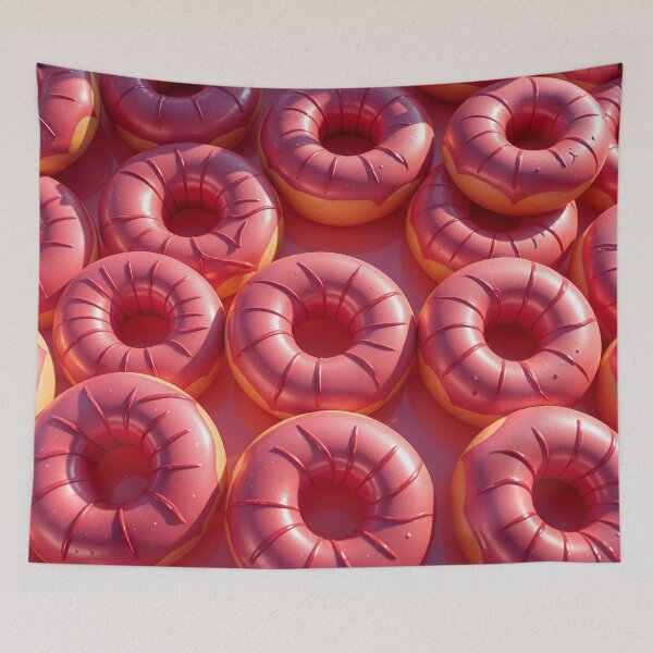 Item preview, Pink Donuts A Delicious Food Pattern Design designed and sold by TheArtOfPat.