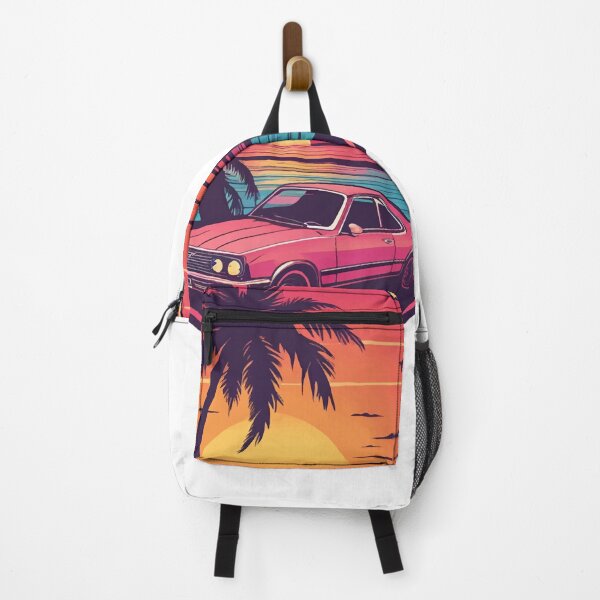 Item preview, Palm Tree Retro 80s Sunset Beach with Car designed and sold by BigKingMonkey.