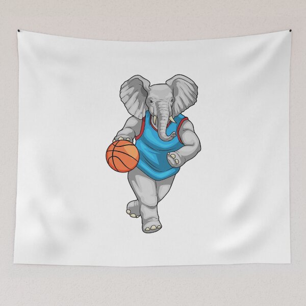 Item preview, Elephant Basketball player Basketball designed and sold by Snabdesign84.