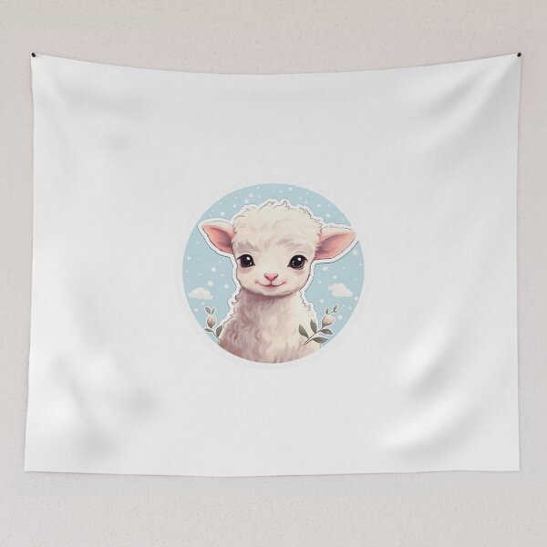 Item preview, Cute lamb // little lamb // flowers // majestic // lamb poster // baby lamb designed and sold by SMARTKIT  DESIGNAGENCY.