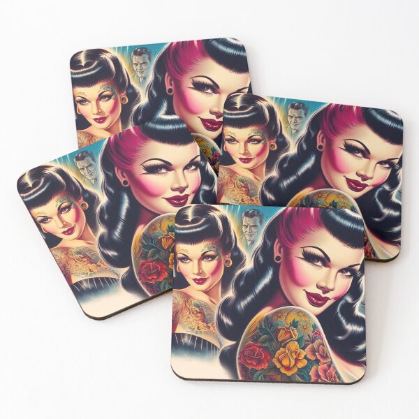 Item preview, Retro Alternative Girls designed and sold by PulpVintage.