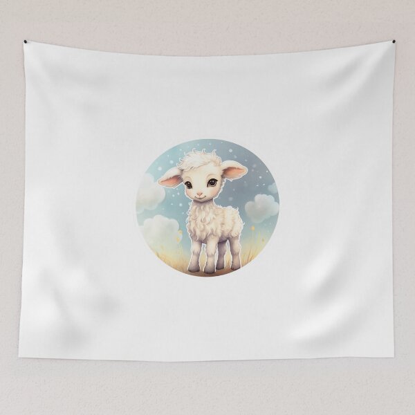 Item preview, Cute lamb // little lamb // flowers // majestic // lamb poster // baby lamb designed and sold by SMARTKIT  DESIGNAGENCY.
