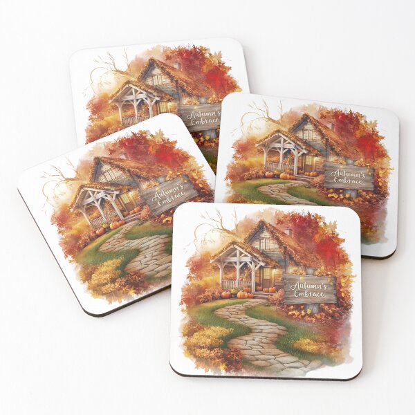 Item preview, Autumn vibes design calm leaves house embrace designed and sold by Newhyperion.