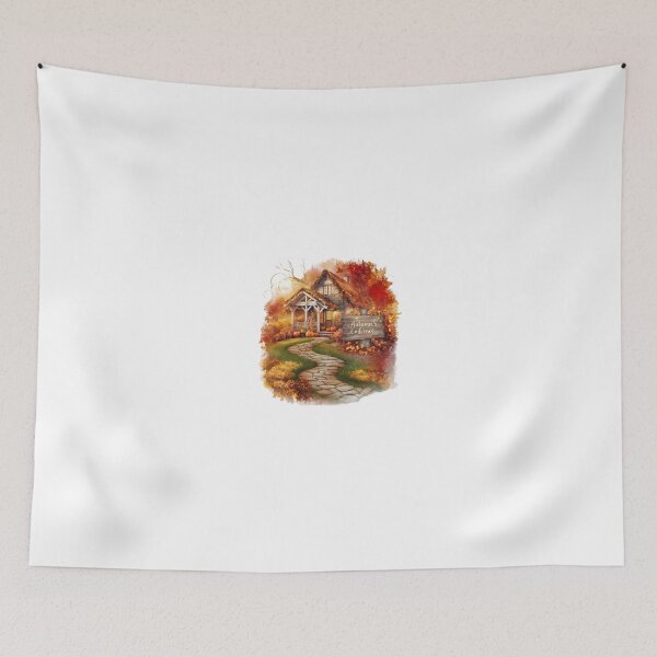 Item preview, Autumn vibes design calm leaves house embrace designed and sold by Newhyperion.